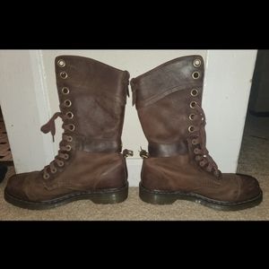 Dr Martens Triumph Brown Floral Foldover Boots Women’s US 10